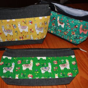AFLA - Trousse en toile denim lamas